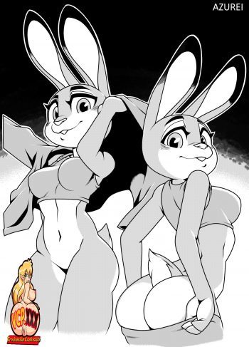 judy-hopps-x-nick-wilde-bw-comic-azurei