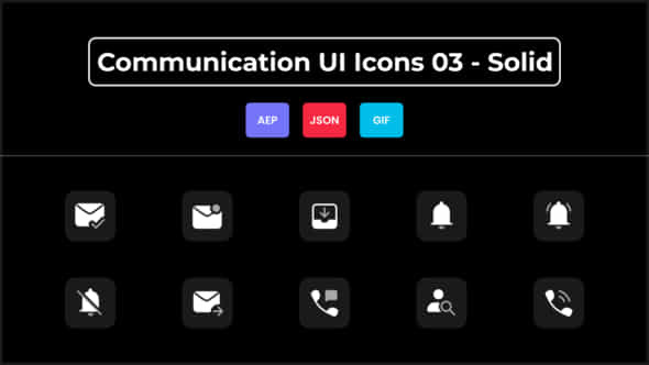 Communication UI Icons - VideoHive 44836906