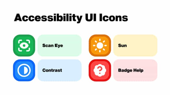 Accessibility Ui Icons - VideoHive 57787341