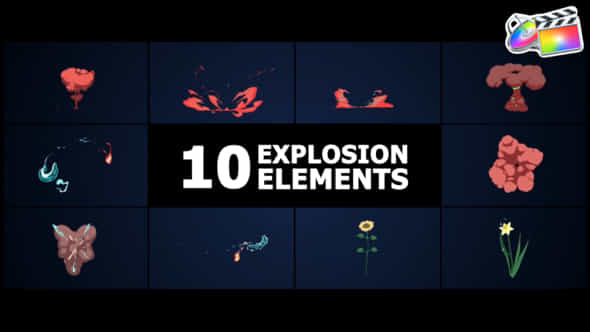 Combined Explosion Elements Fcpx - VideoHive 52307854