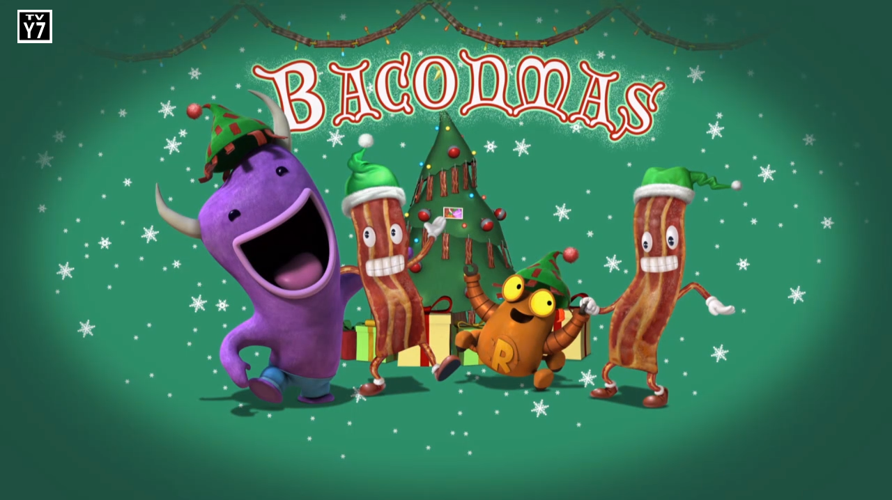 an image titlecard for the episode 'Baconmas'