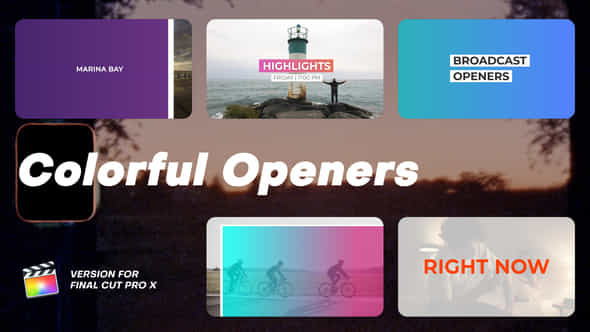 Colorful Openers Final Cut Pro X - VideoHive 48874218