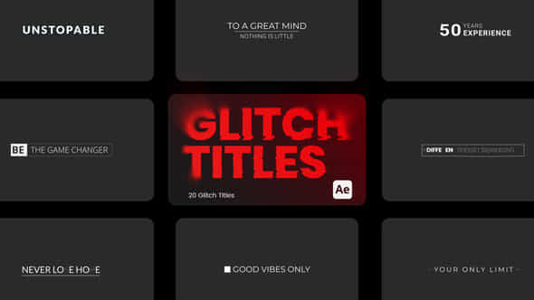 Glitch Titles For - VideoHive 43586775