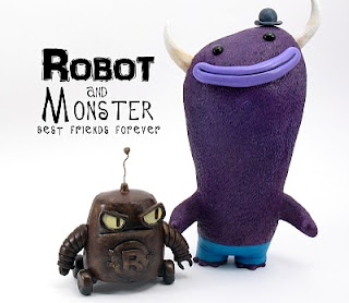 early Robot and Monster sculptures