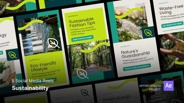 Social Media Reels Sustainability After Effects Template - VideoHive 50082563