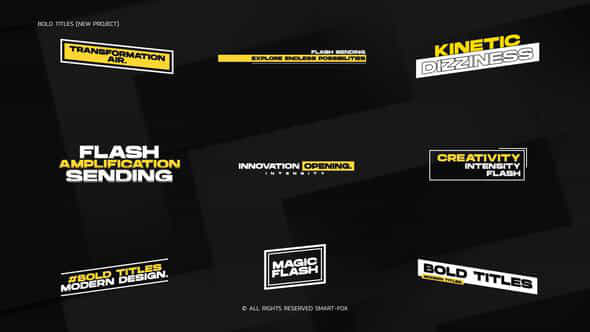 Bold Titles After Effects - VideoHive 52142491