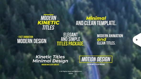Modern Kinetic Titles - VideoHive 29703136