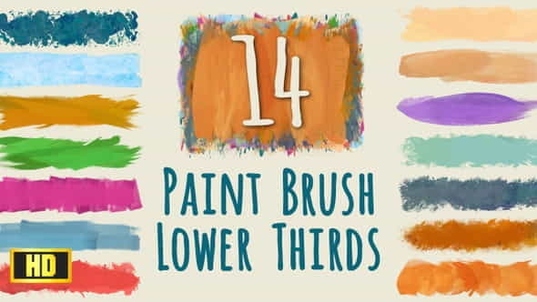 Paint Brush Strokes Lower Thirds - VideoHive 22746044