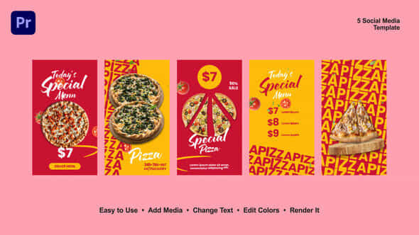 Pizza Instagram Stories - VideoHive 53672265