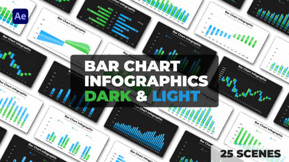 Bar Chart Infographics Dark And Light Themes - VideoHive 50183438