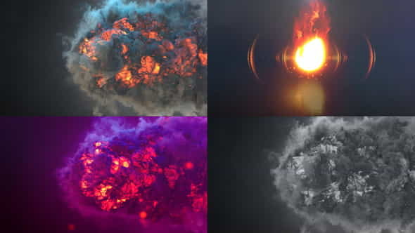 Fire Blast Logo Intro - VideoHive 32826516