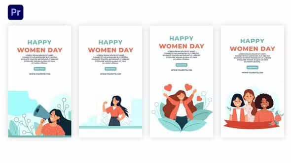 BeautifulGirlsCelebrate Women Day - VideoHive 39471678