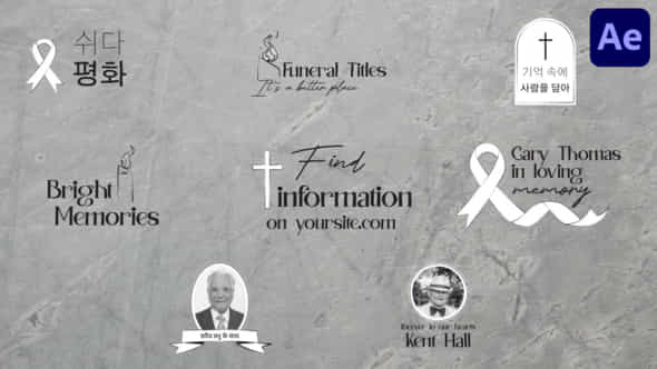 Funeral Titles For After Effects - VideoHive 56413999