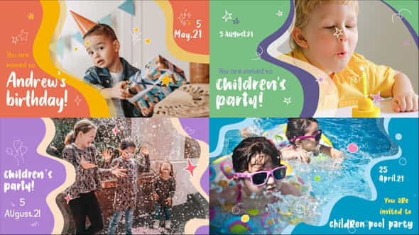 Kids Party Slideshow FCPX - VideoHive 33352583