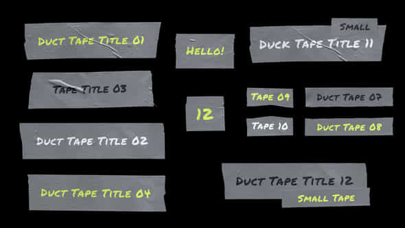 Duct Tape Titles Pack - VideoHive 51744507