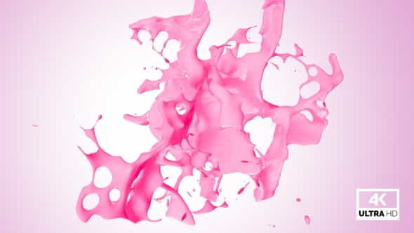 Abstract Fresh Strawberry Milkshake Splash - VideoHive 33429198