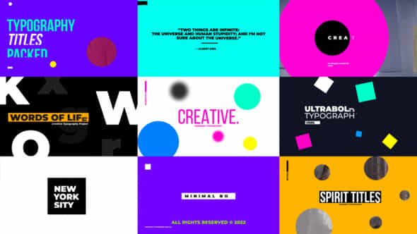 Typography Titles V2 - VideoHive 47333622