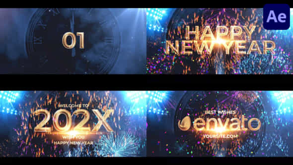 Happy New Year Countdown For After Effects - VideoHive 49371358