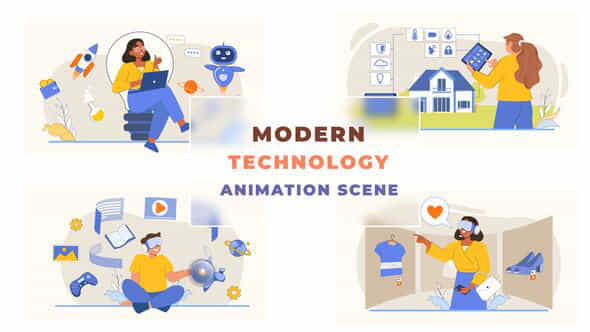 Modern Technology Animation - VideoHive 43043586