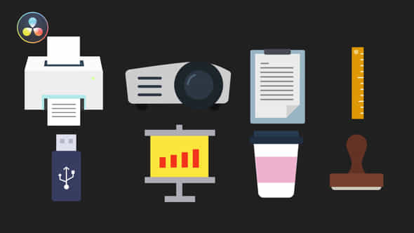 Office Elements Icons - VideoHive 38642097