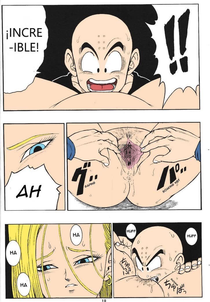 Dragon Ball H Krillin X 18 Comic Porno - 14