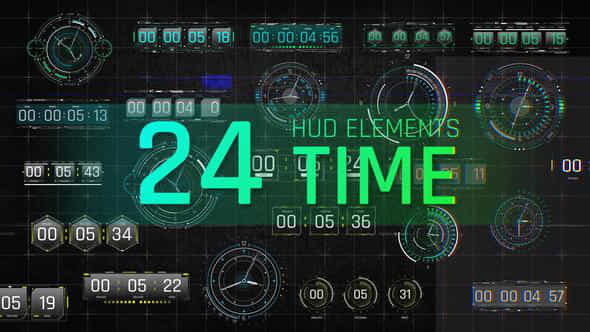 HUD Elements Time - VideoHive 45916238