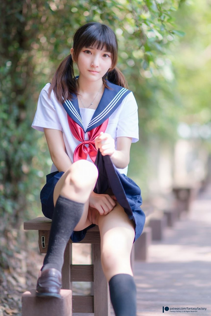 Xiaoding cosplay-green onion campus uniform without holy light set 9