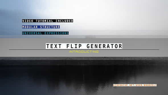 Text Flip Generator - VideoHive 16039846