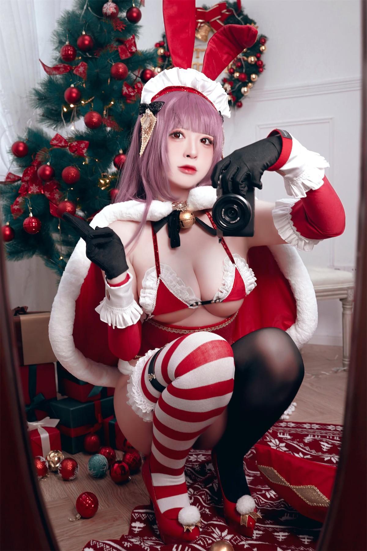 Cosplay 半半子 Christmas Bunny Aike(30)