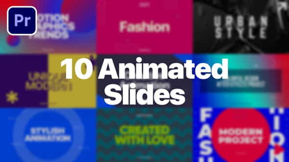 10 Animated Slides - MOGRT - VideoHive 31141527