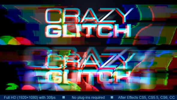 Crazy Glitch Logo Reveal - VideoHive 20291944