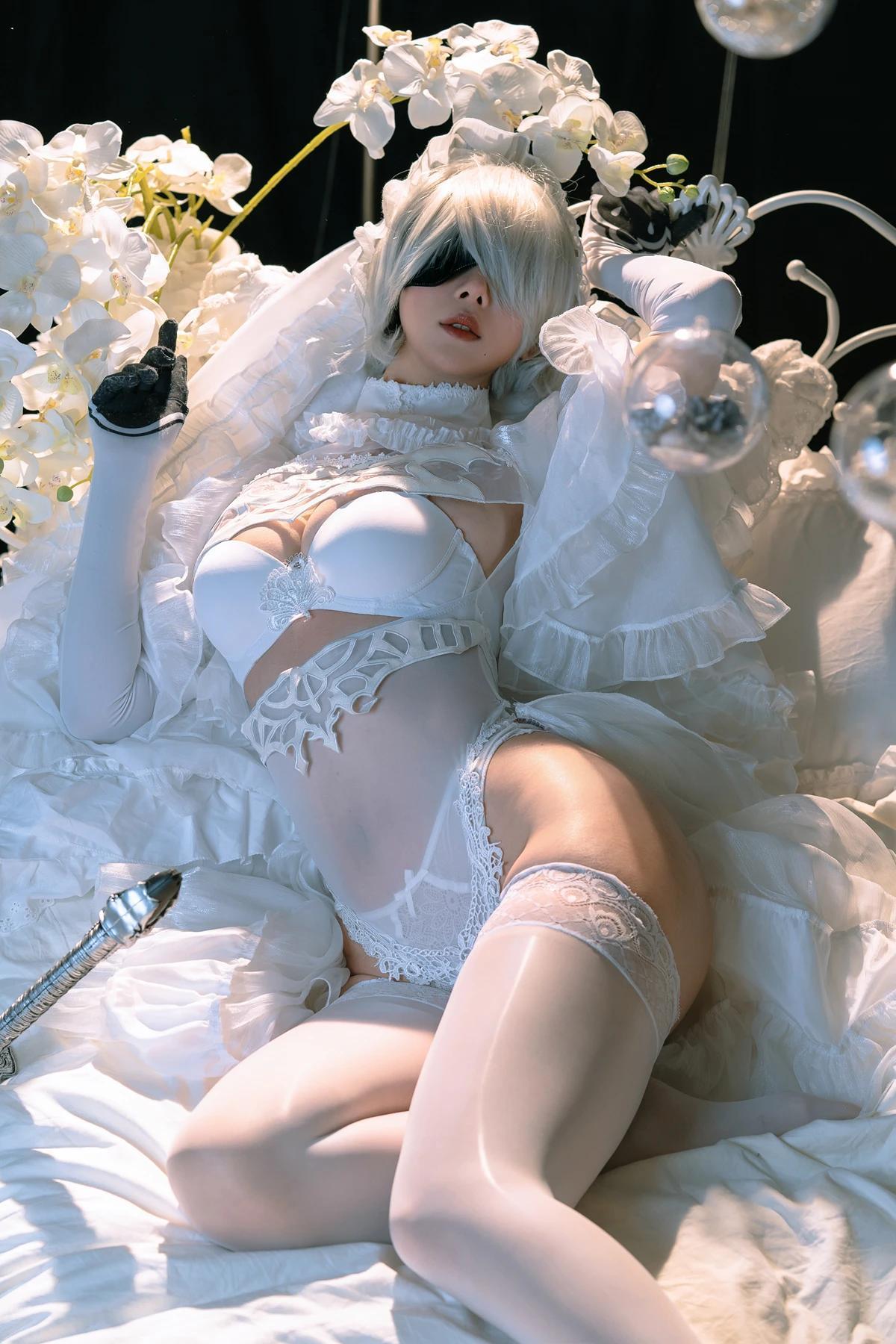 Cosplay 云溪溪Yunx1x1 & 奶桃 – 2B本 YoRHa No.2 Type B 上 Set.02(5)