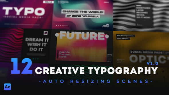 12 Creative Typography Scenes - VideoHive 31809887