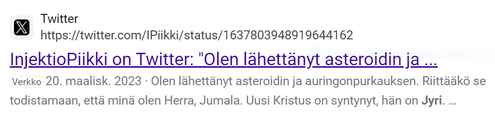 Injektiopiikki.comiin kirjoittamani viestit J7tVlAM8_o