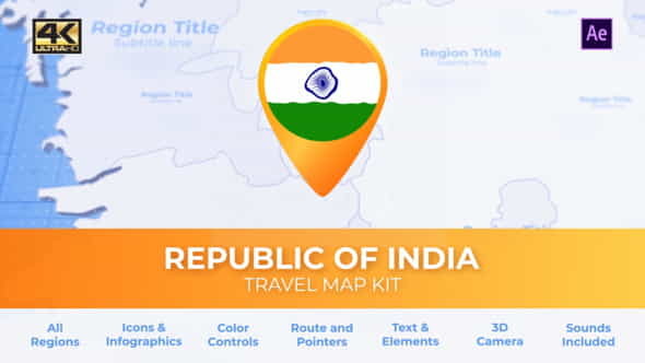 India Map - Republic of - VideoHive 28226837