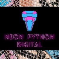 Neon Python Digital Logo