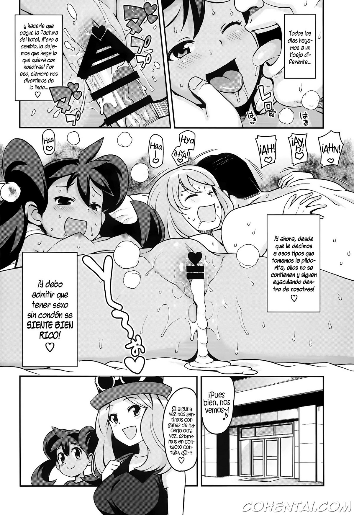 Chibikko Bitch XY 2 (Pokémon) xxx comics manga porno doujin hentai español sexo Calem Pokémon Shauna