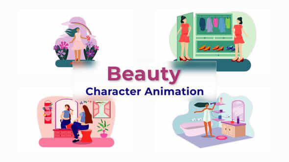 Beauty Character Animation - VideoHive 37163663