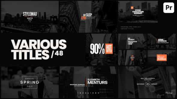 Various Titles 48 - VideoHive 51665508