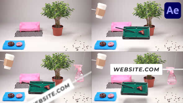 Realistic Coffee Break Scene For After Effects - VideoHive 58385838