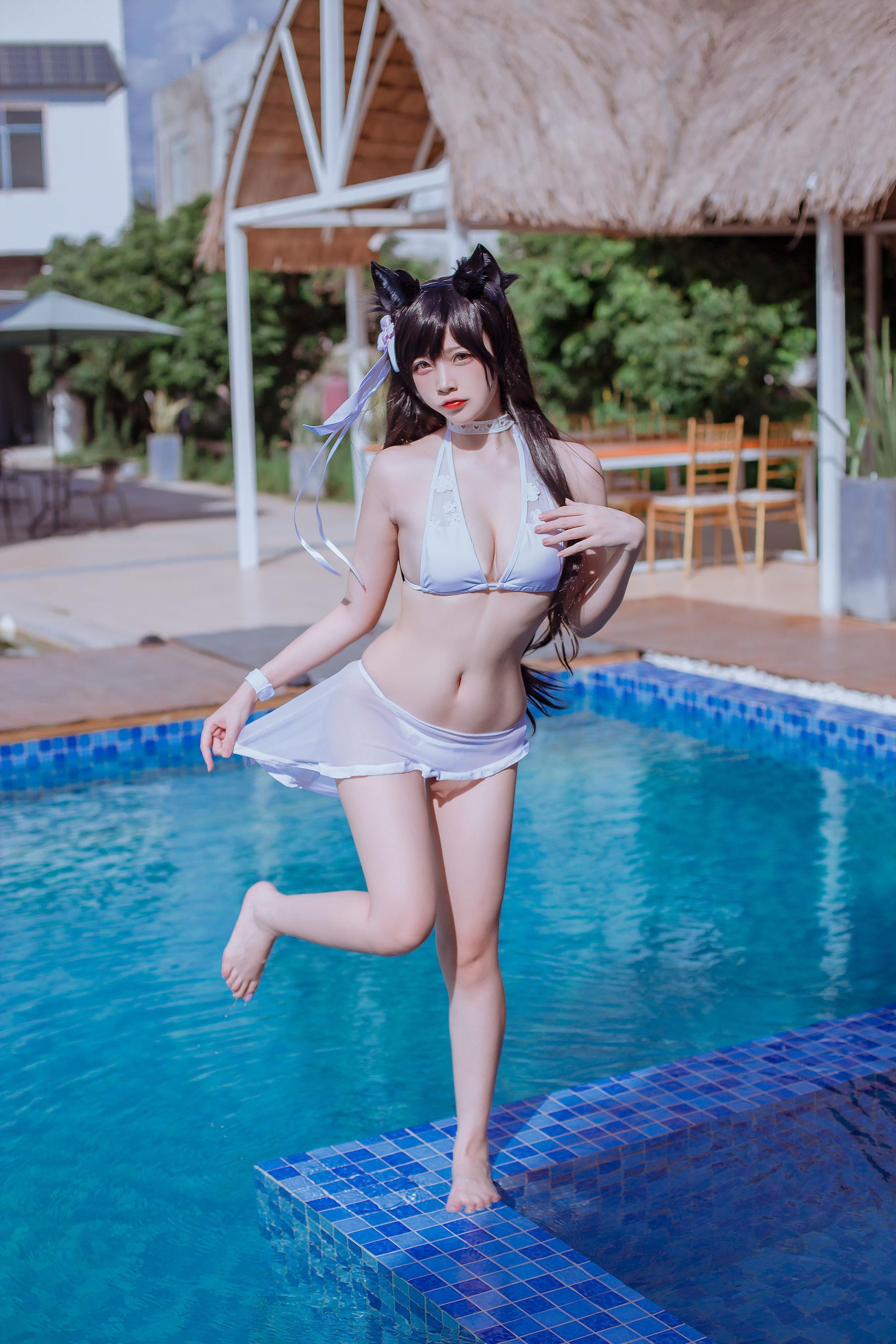 [网红COSER] 二佐Nisa – 犬之眷之碧蓝爱宕 泳装 写真集(11)