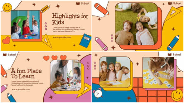 Kids Education Colorful - VideoHive 38468221