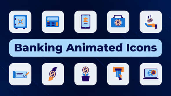 Banking Animated Icons - VideoHive 50856520