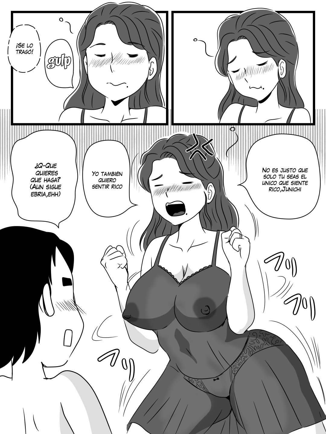 [Momoziri Hustle Dou] Beer o Nomu to Inran ni Naru Kaa-san to Yareta Hanashi [Spanish] (VarKatzas666)