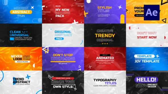 Modern Colorful Titles - VideoHive 44276673