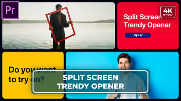 Multiscreen Slideshow Opener Split Screen - VideoHive 50258245