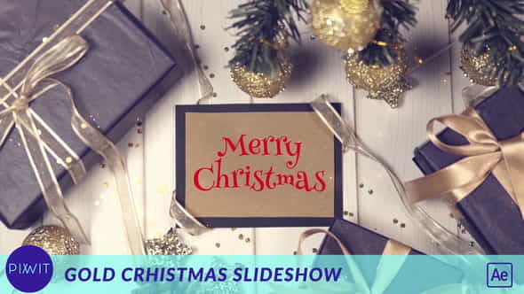Gold Christmas Slideshow - VideoHive 40588484