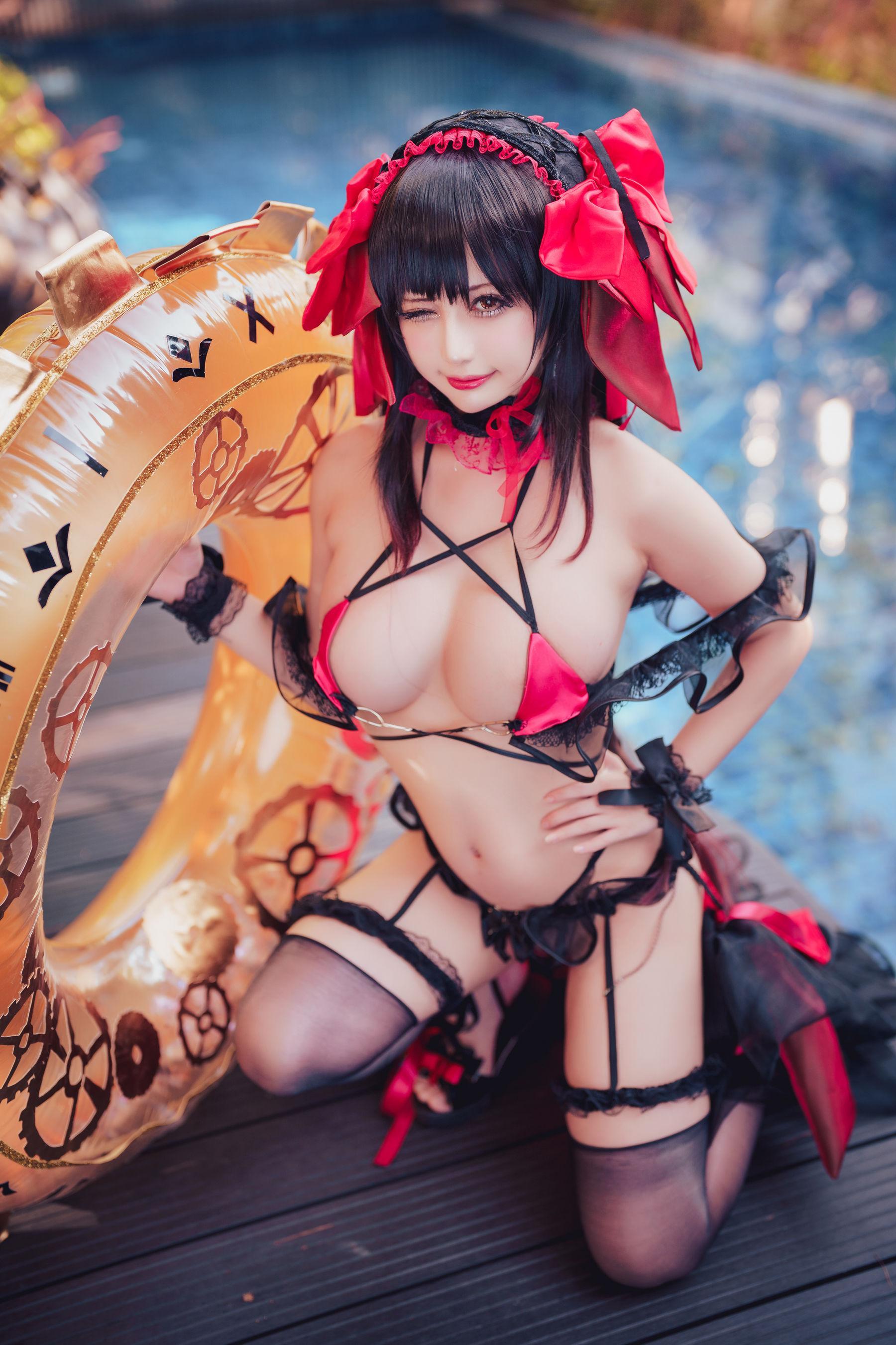 [网红COSER] 沖田凜花Rinka – Kurumi Tokisaki Swimsuit(5)