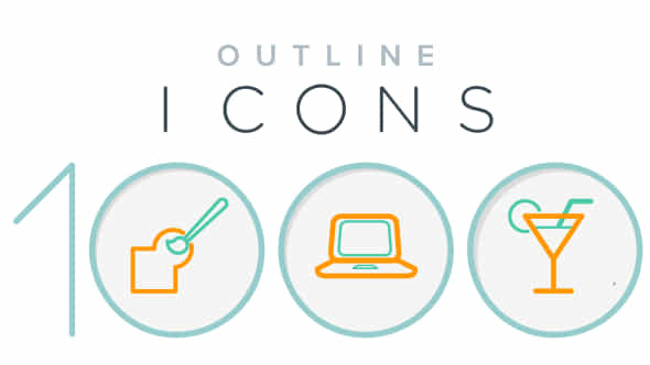 1000 Outline Icons - VideoHive 19720609