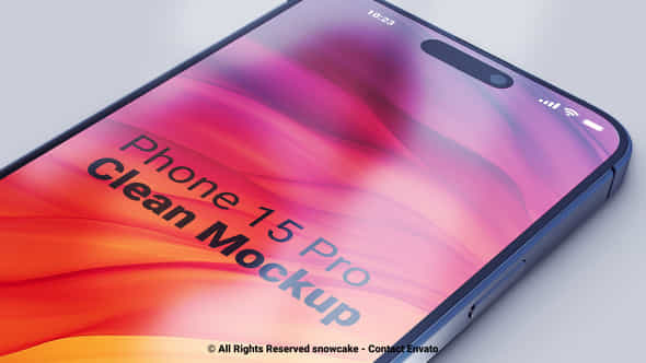 Phone 15 Pro Clean Mockup - VideoHive 54167993